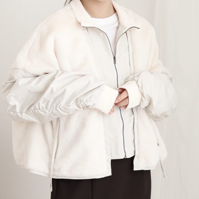 フェイクファーナイロンジャケット